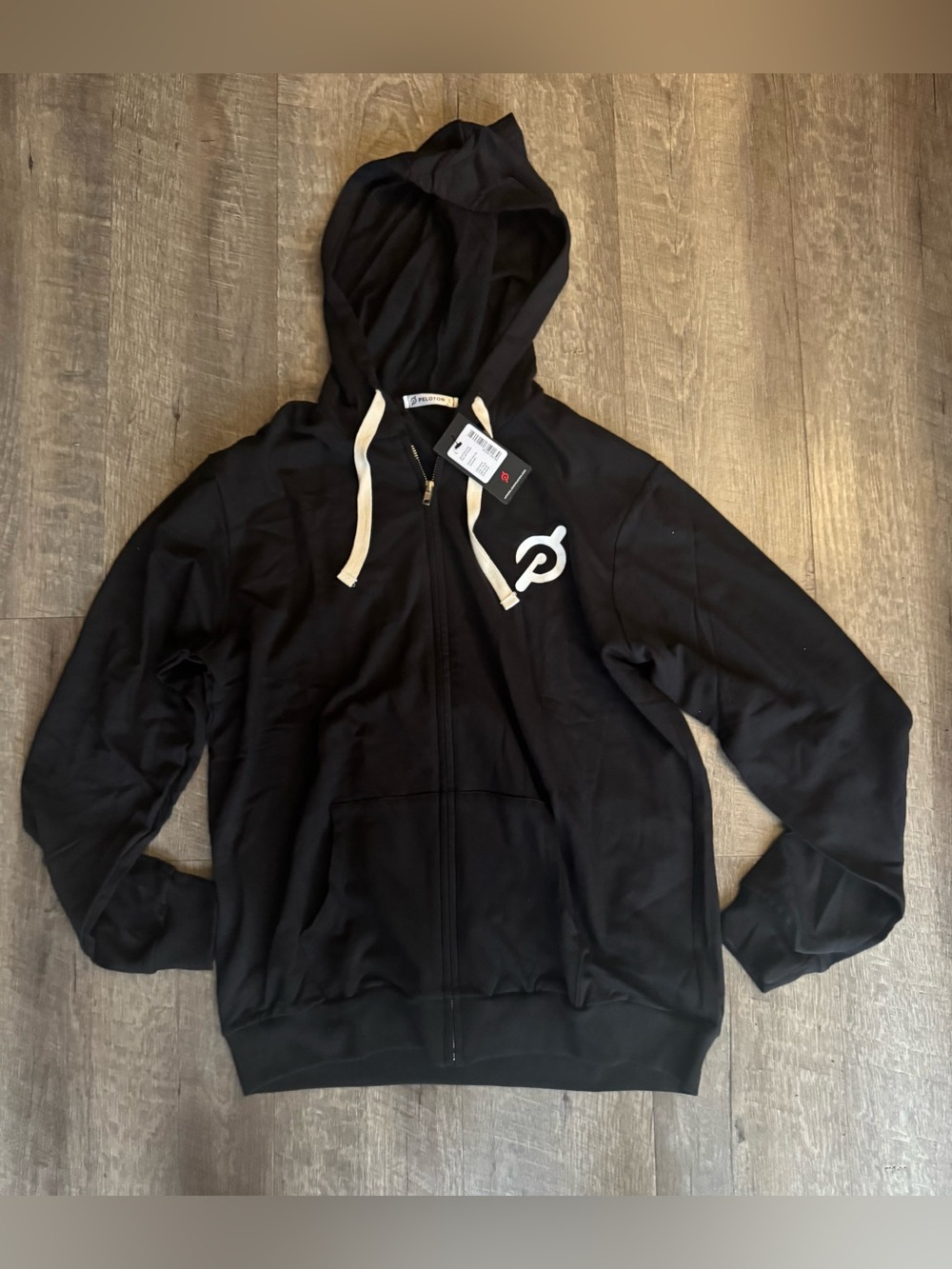 Peloton Black Hoodie with Floral Design NWT